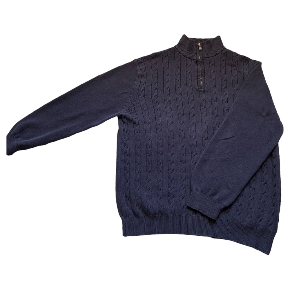 Vintage Cambridge Classics Quarter Zip Sweater